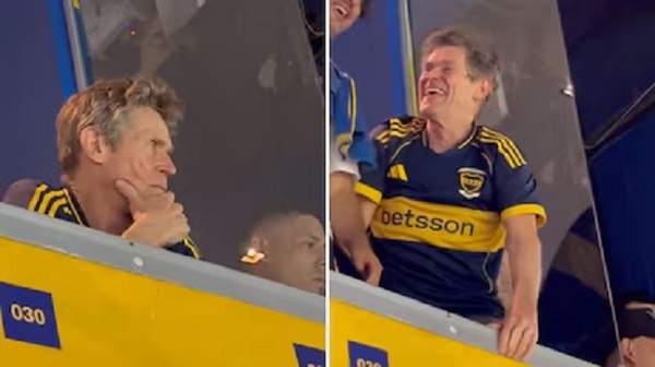 la inesperada presencia de una estrella de Hollywood en La Bombonera