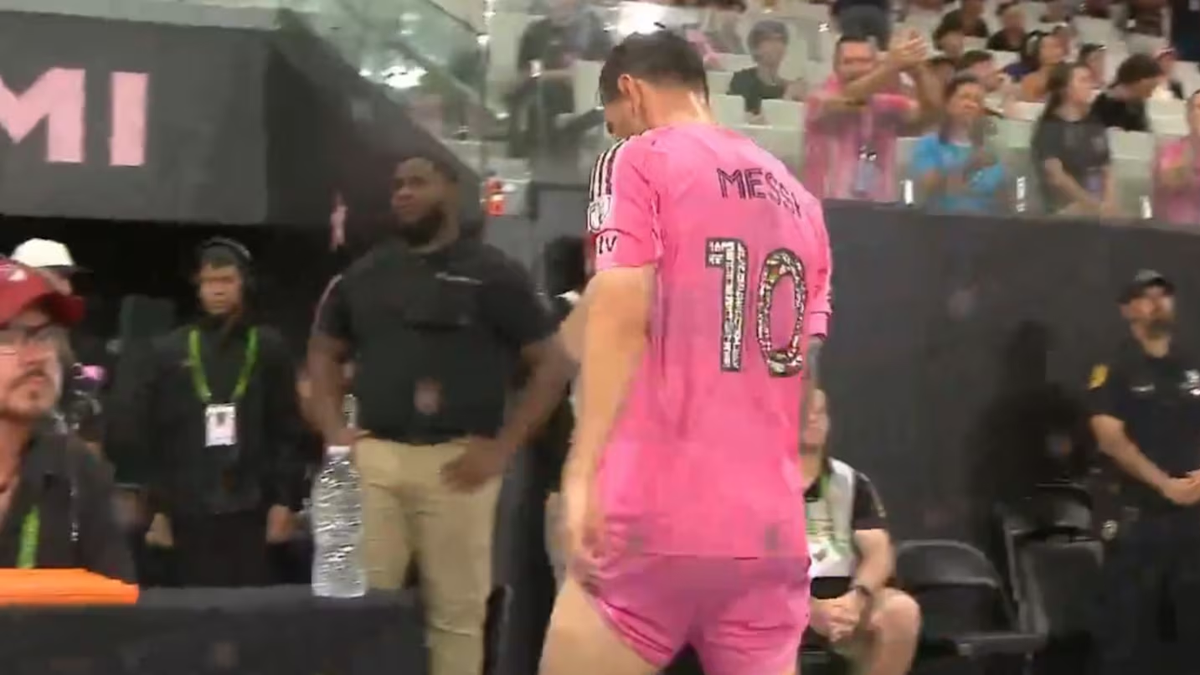 Messi pidió el cambio por una molestia muscular en el triunfo del Inter Miami